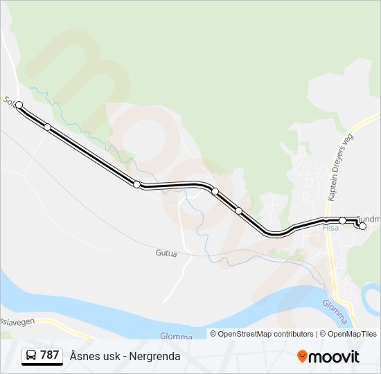 787 Bus Line Map