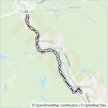 825 Bus Line Map