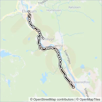825 Bus Line Map