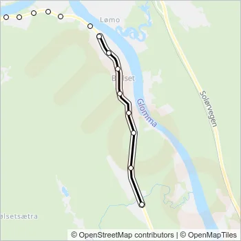 825 Bus Line Map