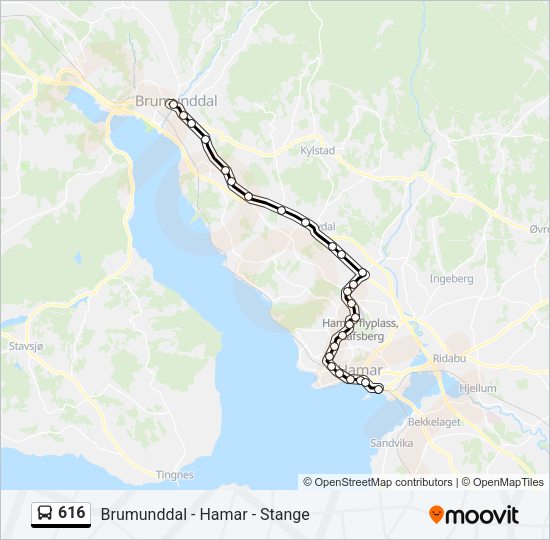 616 Bus Line Map