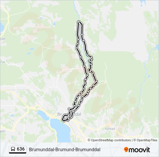 636 Bus Line Map