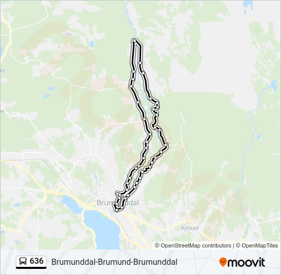 636 bus Line Map