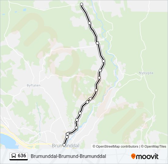636 Bus Line Map
