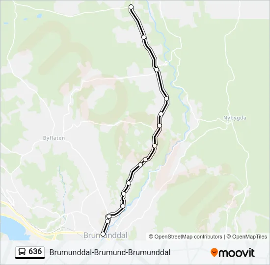 636 Bus Line Map