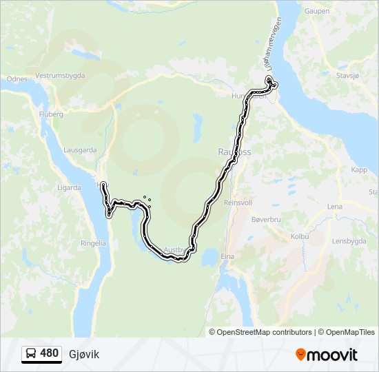 480 bus Line Map