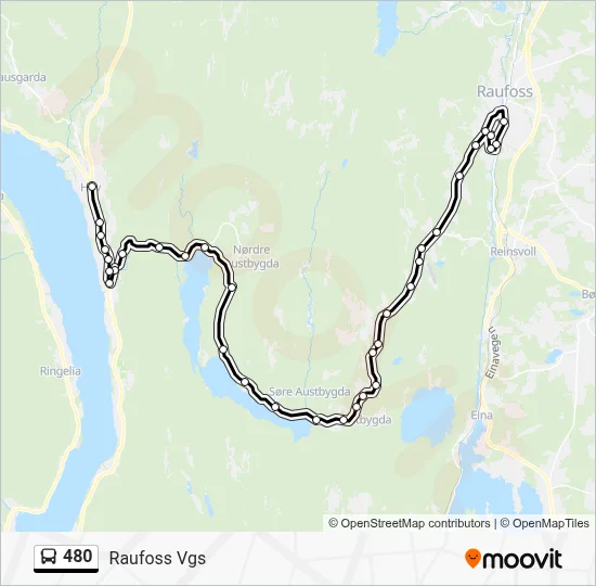 480 Route: Schedules, Stops & Maps - Raufoss Vgs (Updated)