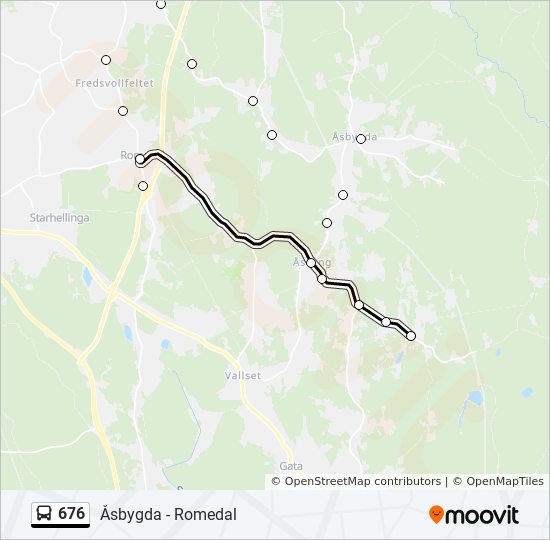 676 bus Line Map