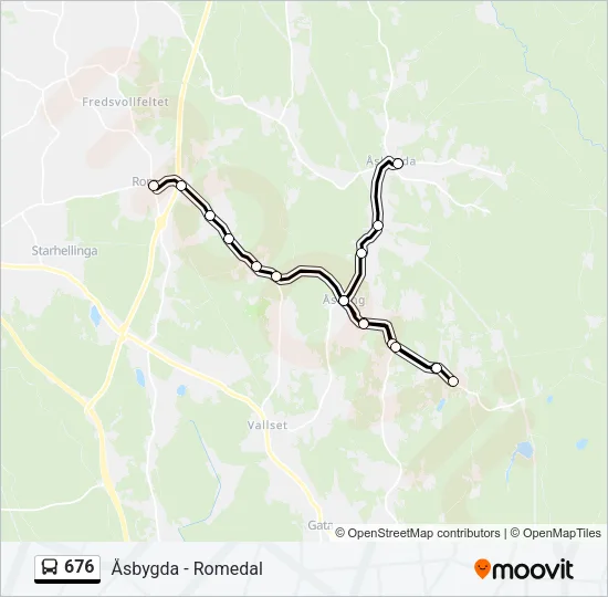 676 Bus Line Map