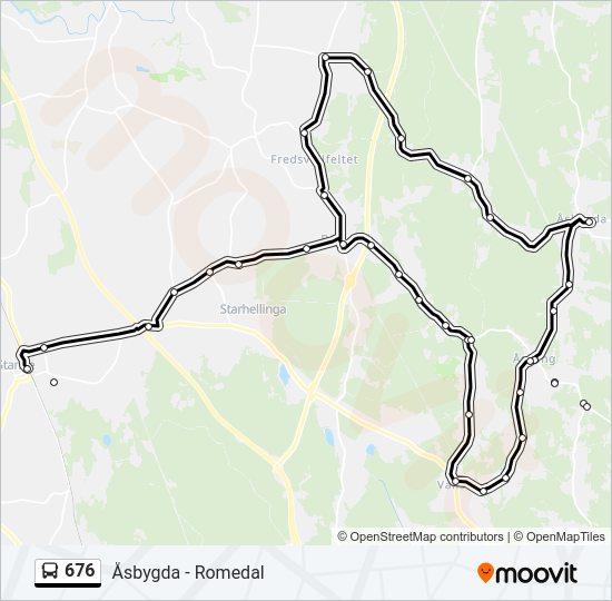 676 bus Line Map