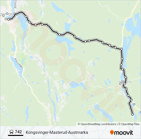 742 Bus Line Map