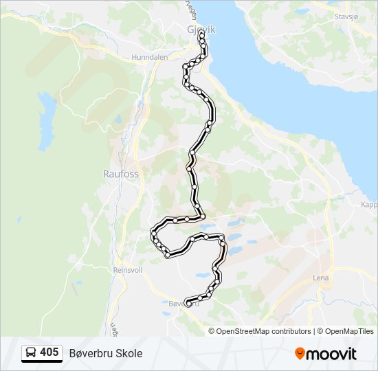 405 bus Line Map