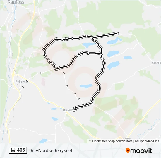 405 Bus Line Map