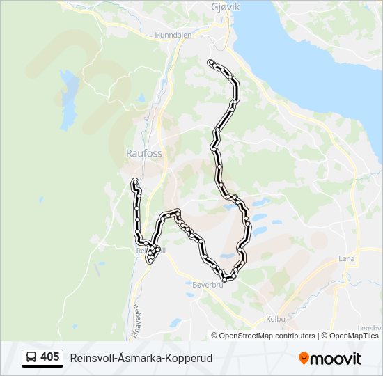 405 bus Line Map