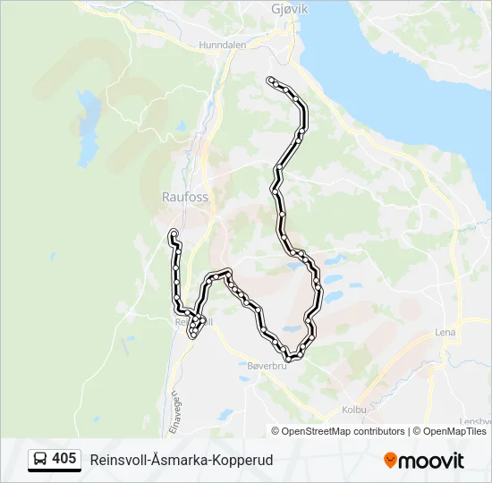 405 Bus Line Map
