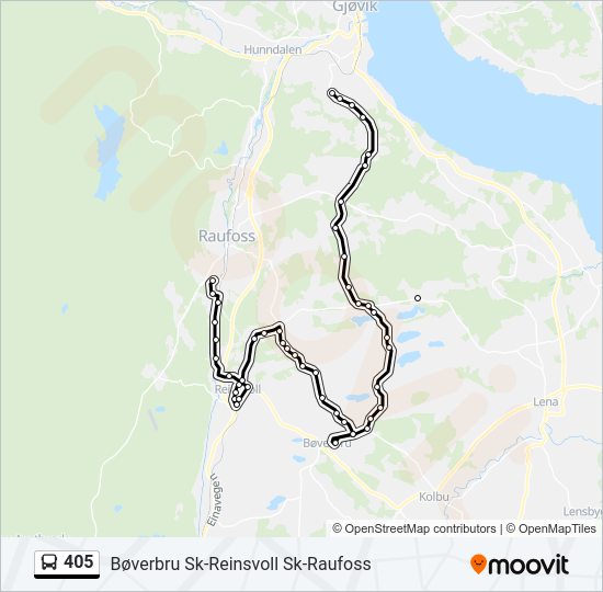 405 bus Line Map