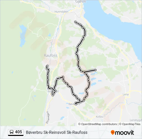 405 Bus Line Map