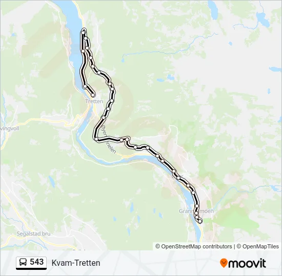 543 Bus Line Map