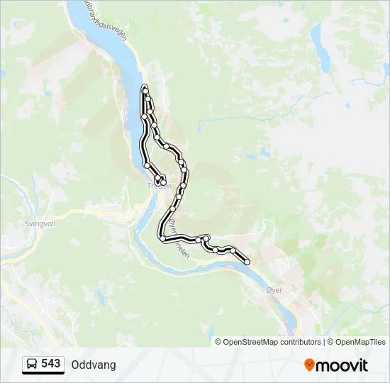 543 Bus Line Map