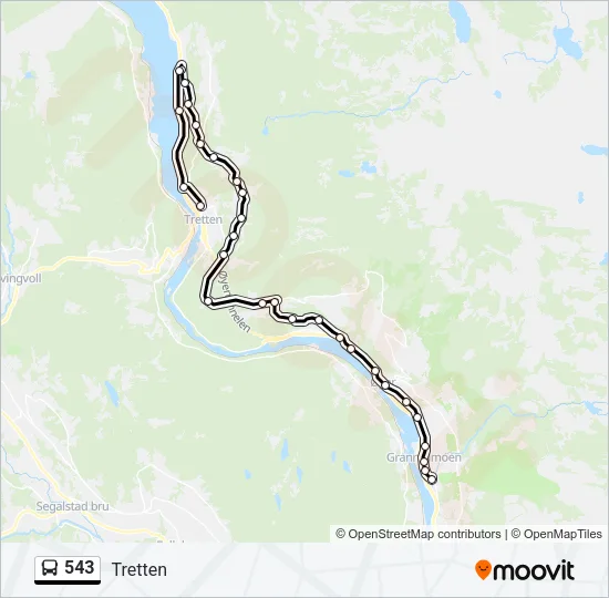 543 Bus Line Map