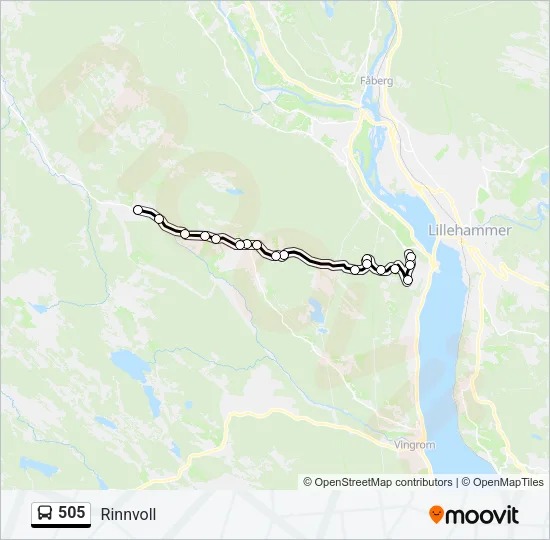 505 Bus Line Map