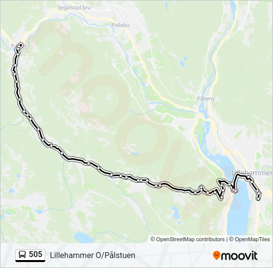 505 Bus Line Map