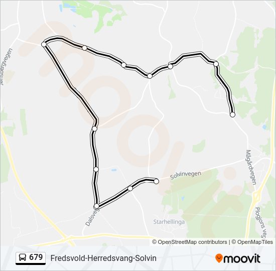 679 bus Line Map