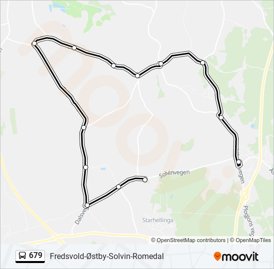 679 bus Line Map