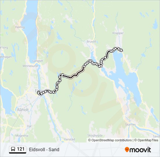 Bus 121 Route Map 121 Route: Schedules, Stops & Maps - Sand (Updated)