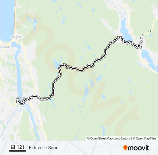 121 bus Line Map