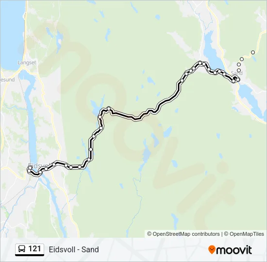 121 Bus Line Map