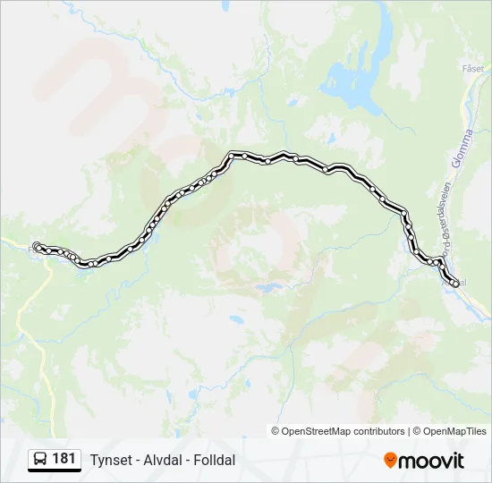 181 Bus Line Map