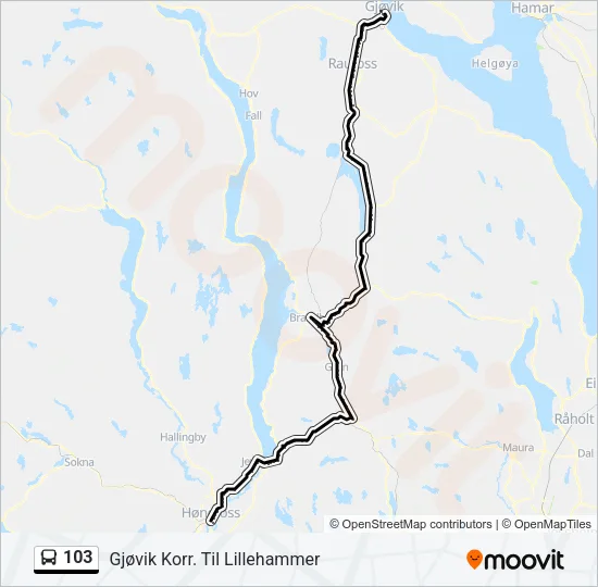 103 Bus Line Map