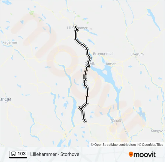 103 Bus Line Map