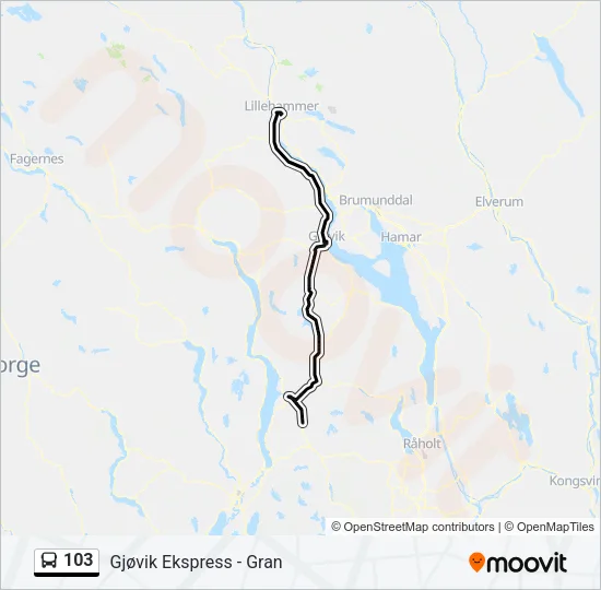 103 Bus Line Map