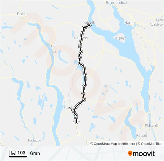 103 Bus Line Map