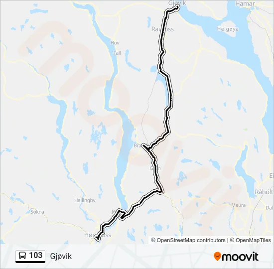 103 Bus Line Map