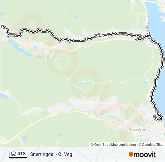 413 Bus Line Map