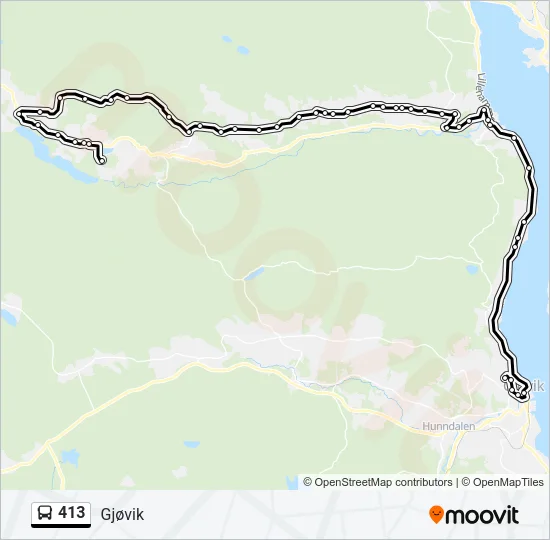 413 Bus Line Map
