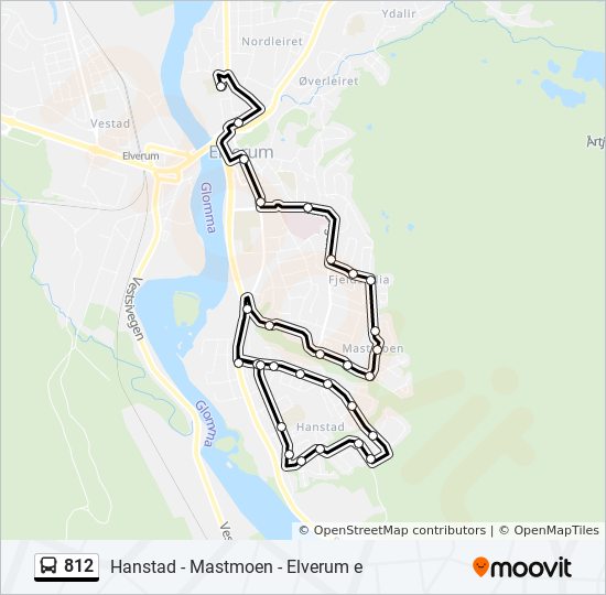 812 bus Line Map