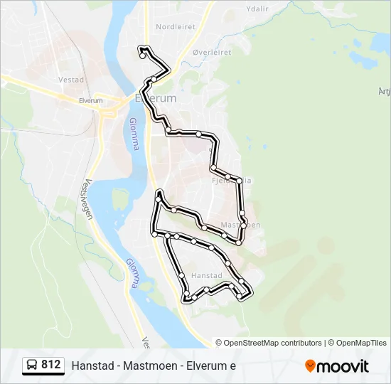812 Bus Line Map