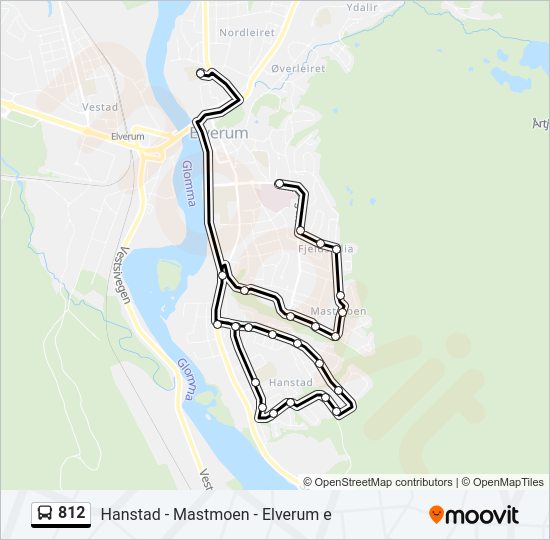 812 bus Line Map