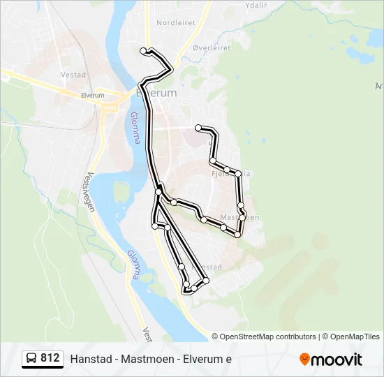 812 Bus Line Map