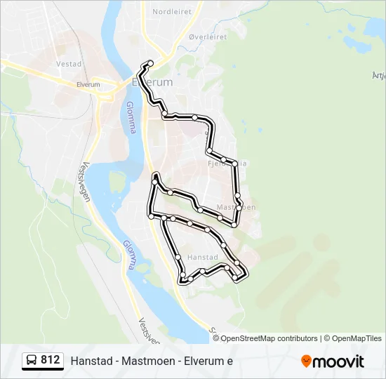 812 Bus Line Map