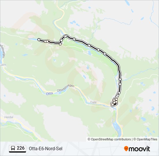 226 bus Line Map