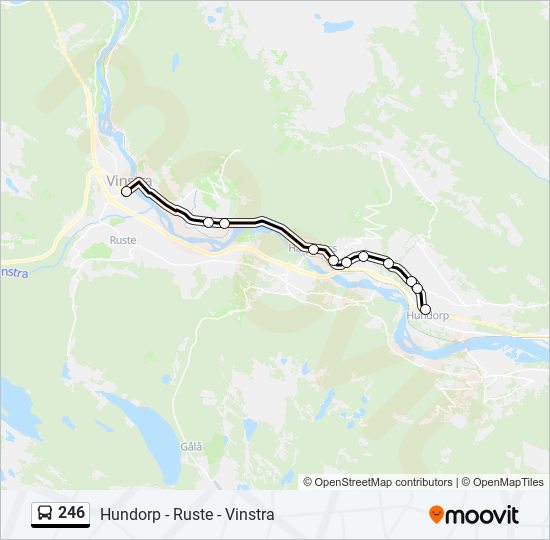 246 bus Line Map