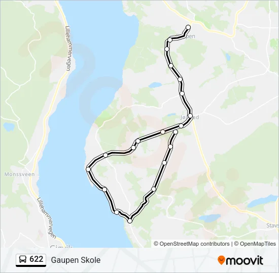 622 Bus Line Map