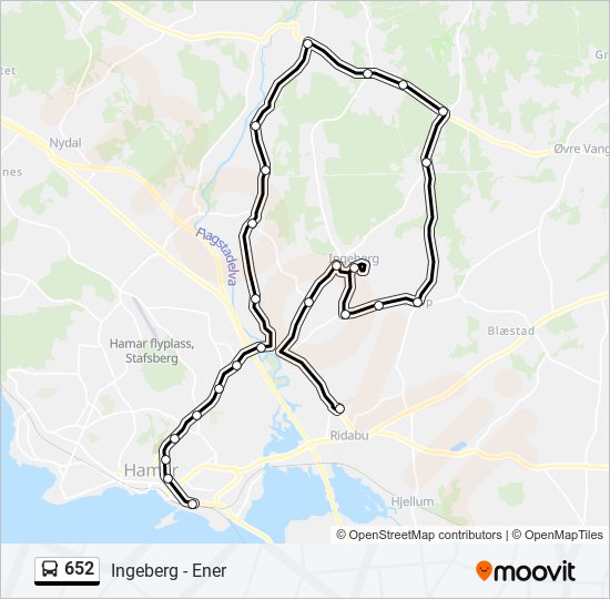 652 bus Line Map