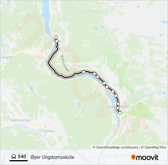 540 Bus Line Map