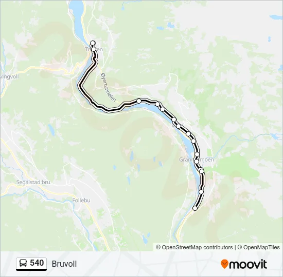 540 Bus Line Map